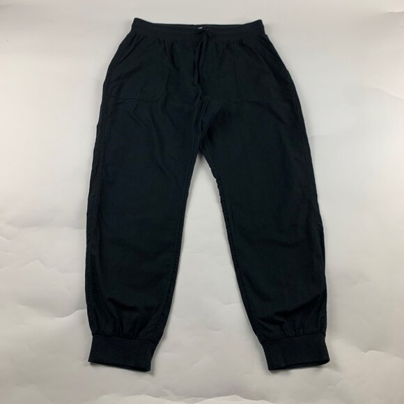 Pact Black Linen Blend High Rise Jogger Lounge Pant L - Picture 1 of 7